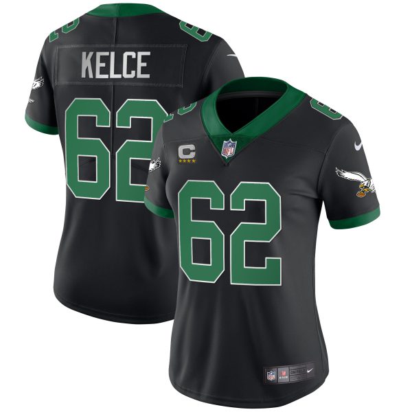 Women's Eagles Throwback Kelly Vapor Limited Jersey V2 - All Stitched - Image 15