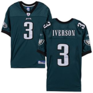 Allen Iverson Philadelphia Eagles Midnight Green Reebok Jersey - All Stitched