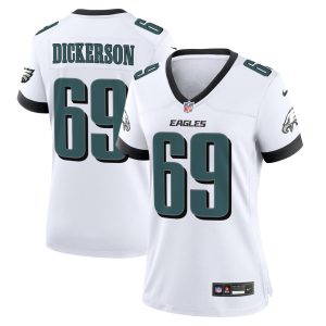 Women's Landon Dickerson Philadelphia Eagles White Jersey - All Stitched