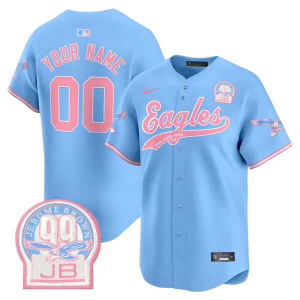 Eagles Bubblegum Pink Vapor Premier Limited Custom Jersey - All Stitched - Image 2