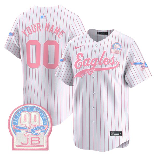Eagles Bubblegum Pink Vapor Premier Limited Custom Jersey - All Stitched - Image 4