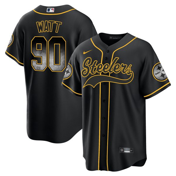 Men's Steelers Arch Smoke Baseball Jersey - All Stitched - Image 3