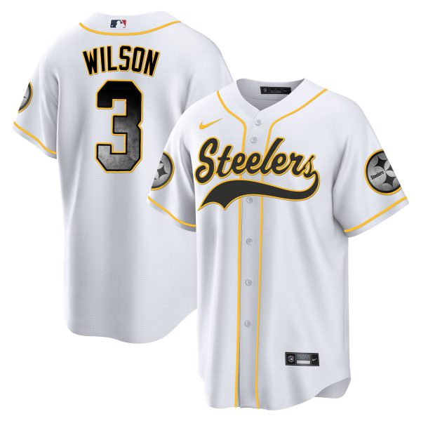 Men's Steelers Arch Smoke Baseball Jersey - All Stitched - Image 15