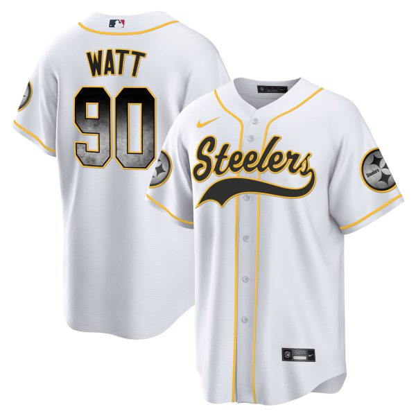 Men's Steelers Arch Smoke Baseball Jersey - All Stitched - Image 17
