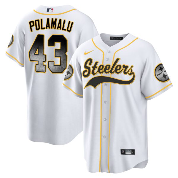 Men's Steelers Arch Smoke Baseball Jersey - All Stitched - Image 20