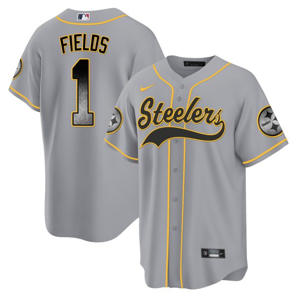 Men's Steelers Arch Smoke Baseball Jersey - All Stitched - Image 23