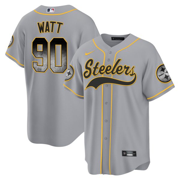 Men's Steelers Arch Smoke Baseball Jersey - All Stitched - Image 24