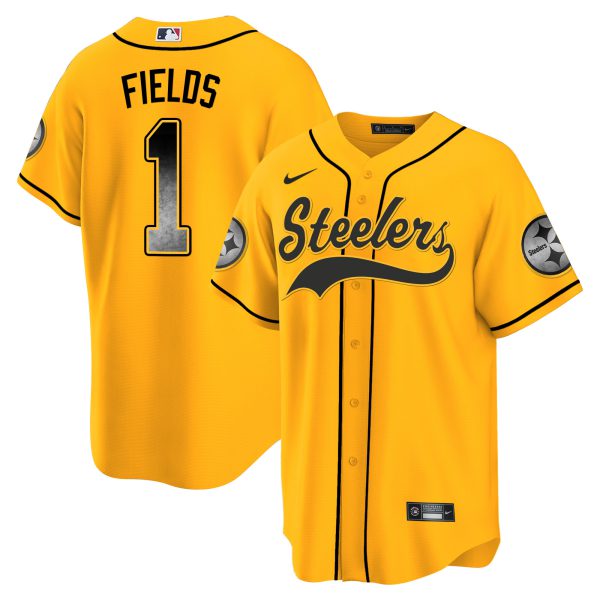 Men's Steelers Arch Smoke Baseball Jersey - All Stitched - Image 30