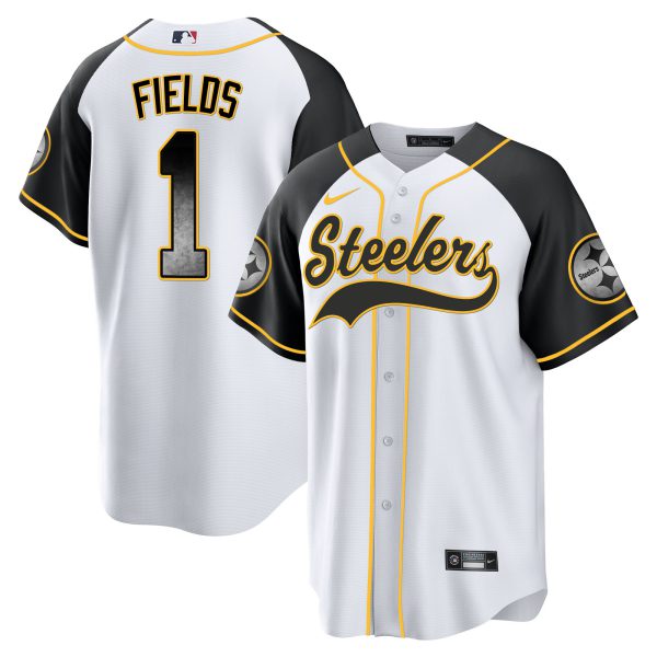Men's Steelers Arch Smoke Baseball Jersey - All Stitched - Image 37