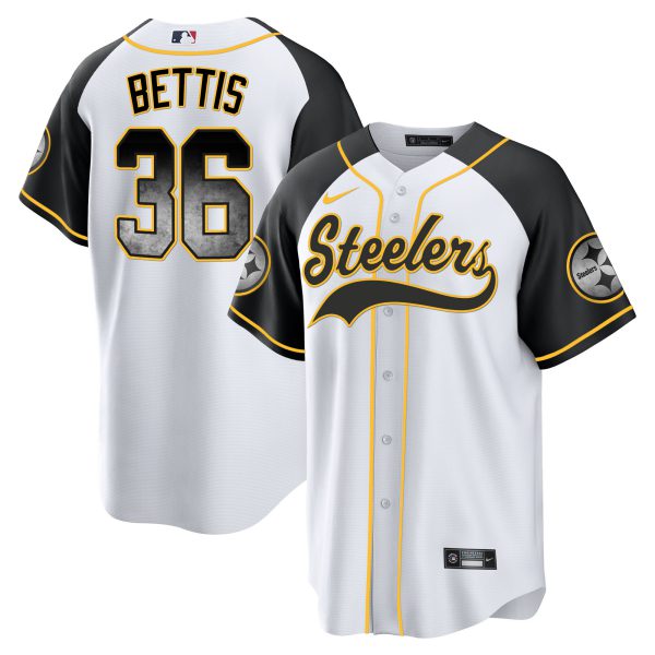 Men's Steelers Arch Smoke Baseball Jersey - All Stitched - Image 42