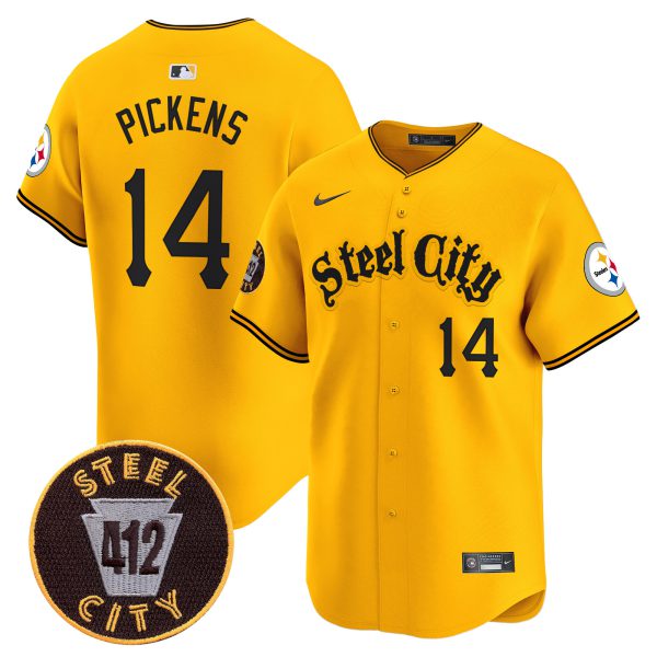 Men's Steelers 412 Patch Vapor Premier Limited Jersey - All Stitched - Image 28