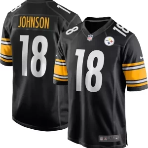 Diontae Johnson #18 Pittsburgh Steelers Black Jersey - All Stitched