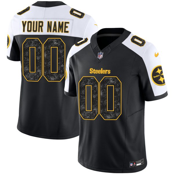 Steelers Grunge Vapor Limited Custom Jersey - All Stitched - Image 2