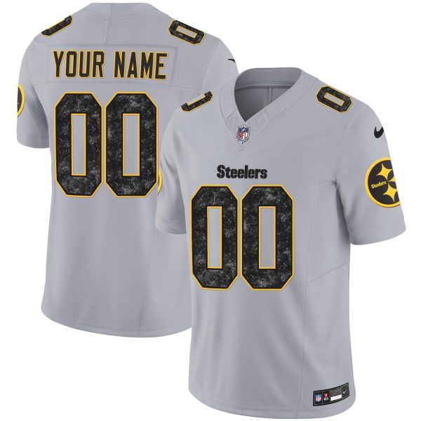 Steelers Grunge Vapor Limited Custom Jersey - All Stitched - Image 4