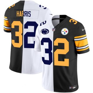 Franco Harris #32 Pittsburgh Steelers Mix Penn State Split Jersey - All Stitched