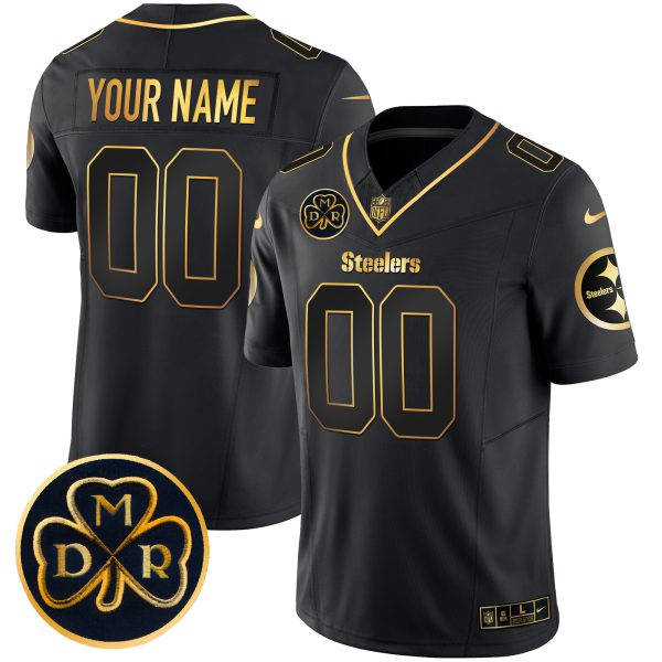 Steelers DMR Patch Gold Vapor Limited Custom Jersey - All Stitched - Image 3