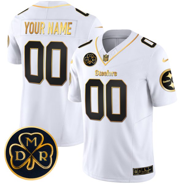 Steelers DMR Patch Gold Vapor Limited Custom Jersey - All Stitched - Image 4