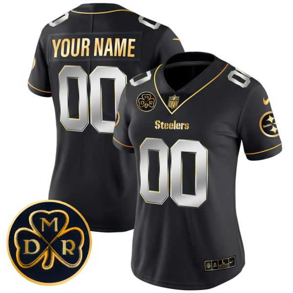 Steelers DMR Patch Gold Vapor Limited Custom Jersey - All Stitched - Image 6