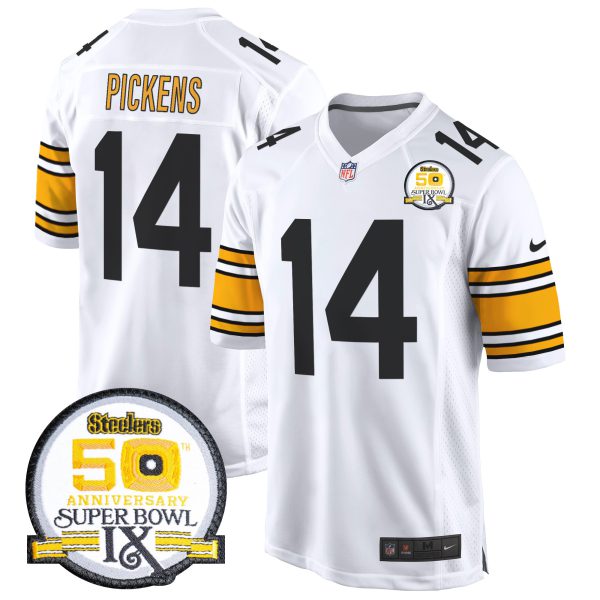 Men's Steelers 50th Anniversary Of Super Bowl IX Patch Game Jersey - All Stitched - Image 12
