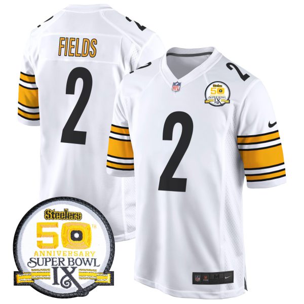 Men's Steelers 50th Anniversary Of Super Bowl IX Patch Game Jersey - All Stitched - Image 28