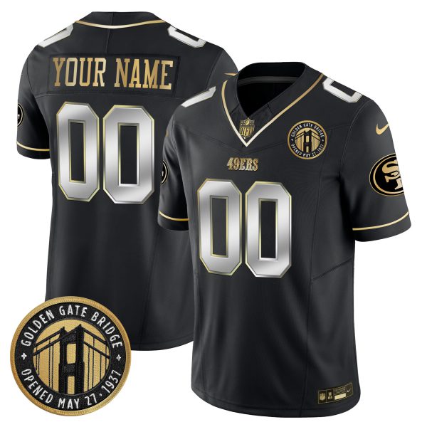 49ers Golden Gate Bridge Patch Vapor Limited Custom Jersey - All Stitched - Image 4