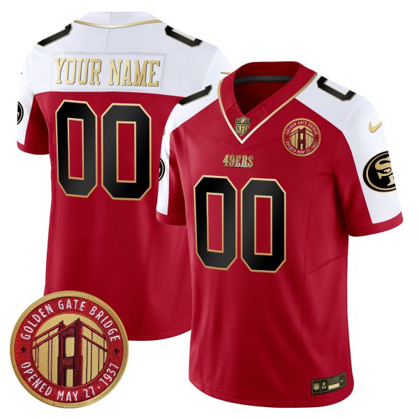 49ers Golden Gate Bridge Patch Vapor Limited Custom Jersey - All Stitched - Image 5