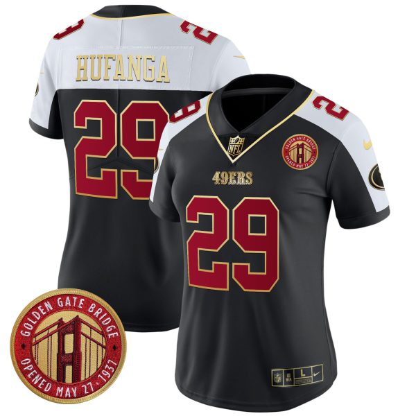 49ers Golden Gate Bridge Patch Vapor Limited Custom Jersey - All Stitched - Image 6