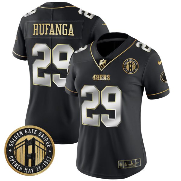 49ers Golden Gate Bridge Patch Vapor Limited Custom Jersey - All Stitched - Image 9
