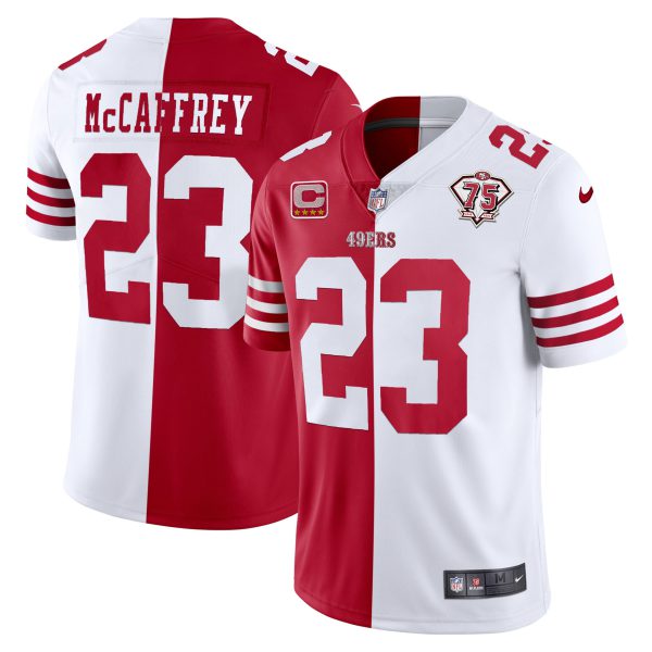 Youth's 49ers 75th Anniversary Patch White Gold & Black Gold - All Stitched - Image 28
