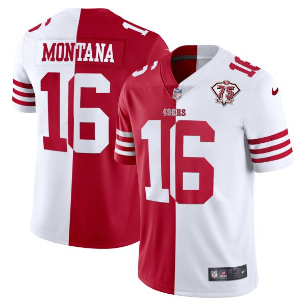 Youth's 49ers 75th Anniversary Patch White Gold & Black Gold - All Stitched - Image 34