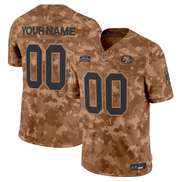 49ers 2024 Salute to Service Vapor Limited Custom Jersey - All stitched - Image 2