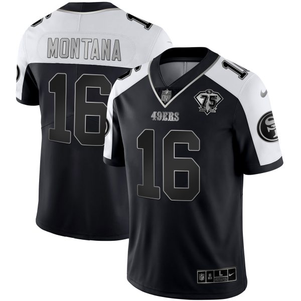 Men's 49ers 75th Anniversary Patch Alternate Vapor Black Gold & Red Gold Limited - All Stitched - Image 53