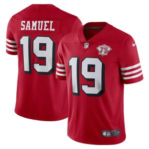 49ers 75th Anniversary Throwback Scarlet � All Stitched