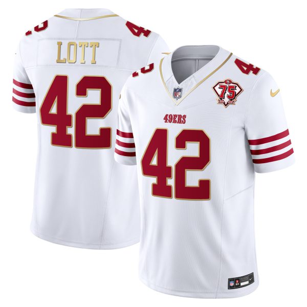 Men's 49ers 2023 Vapor Gold Trim Limited Jersey - All Stitched - Image 9