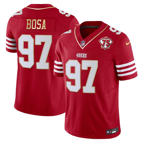 Men's 49ers 2023 Vapor Gold Trim Limited Jersey - All Stitched - Image 18