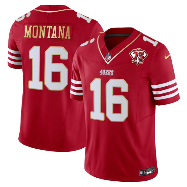 Men's 49ers 2023 Vapor Gold Trim Limited Jersey - All Stitched - Image 19