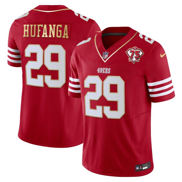 Men's 49ers 2023 Vapor Gold Trim Limited Jersey - All Stitched - Image 21