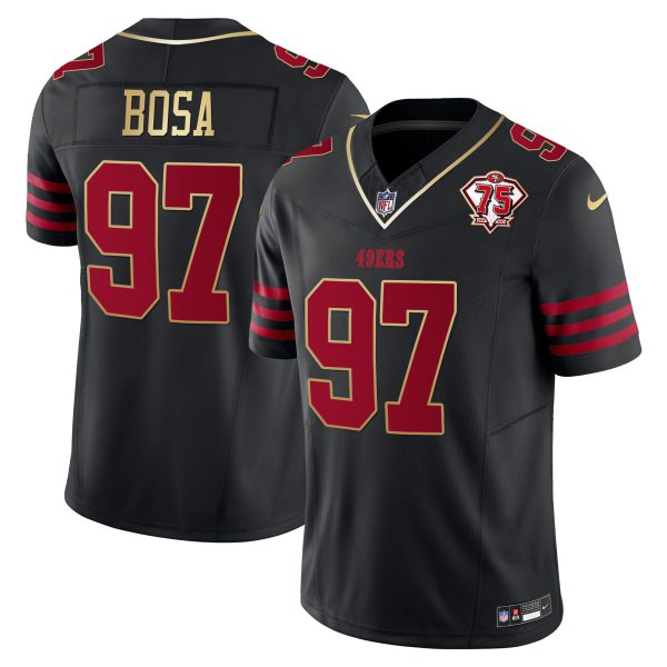Men's 49ers 2023 Vapor Gold Trim Limited Jersey - All Stitched - Image 29