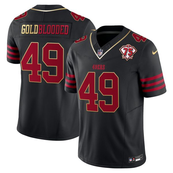 Men's 49ers 2023 Vapor Gold Trim Limited Jersey - All Stitched - Image 33