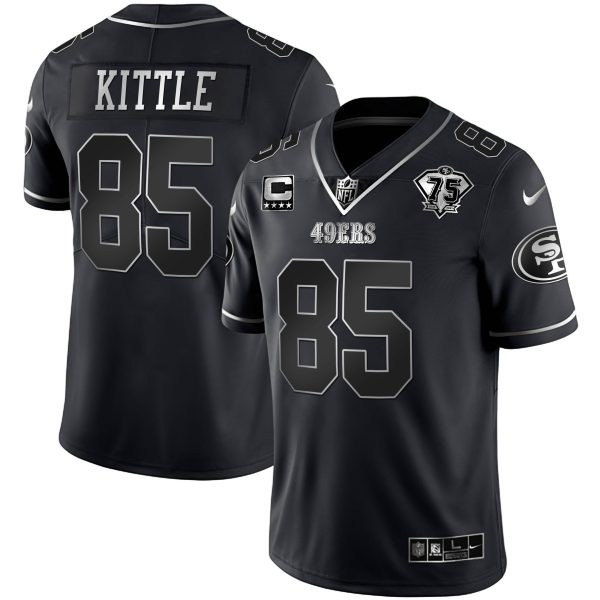 49ers 75th Anniversary Patch Black Silver Limited - All Stitched - Image 2