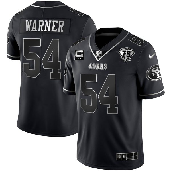 49ers 75th Anniversary Patch Black Silver Limited - All Stitched - Image 3
