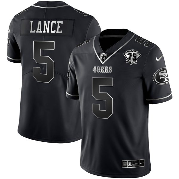 49ers 75th Anniversary Patch Black Silver Limited - All Stitched - Image 6
