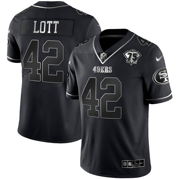49ers 75th Anniversary Patch Black Silver Limited - All Stitched - Image 8