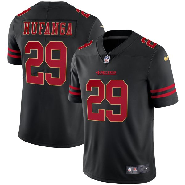 49ers Black Gold Vapor Player Jersey - All Stitched - Image 9