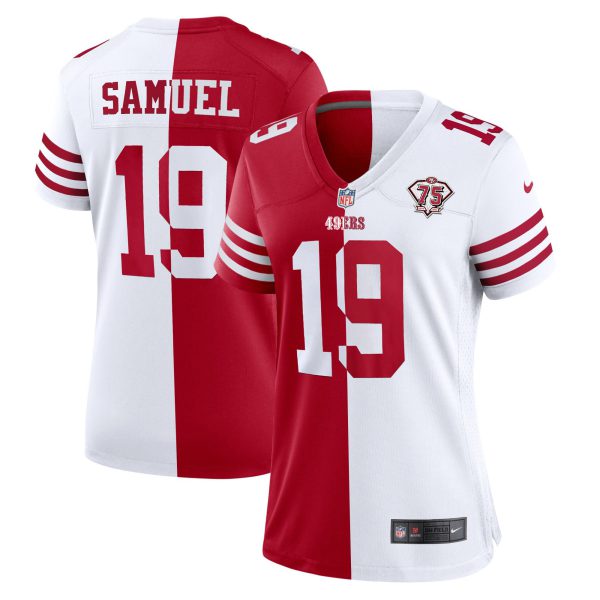 Women's 49ers 75th Anniversary Patch White Gold & Black Gold - All Stitched - Image 38