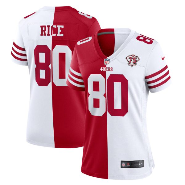 Women's 49ers 75th Anniversary Patch White Gold & Black Gold - All Stitched - Image 41