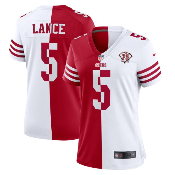 Women's 49ers 75th Anniversary Patch White Gold & Black Gold - All Stitched - Image 43