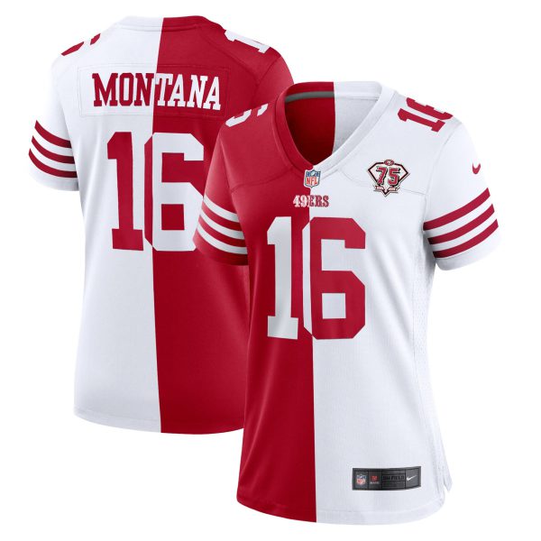 Women's 49ers 75th Anniversary Patch White Gold & Black Gold - All Stitched - Image 44