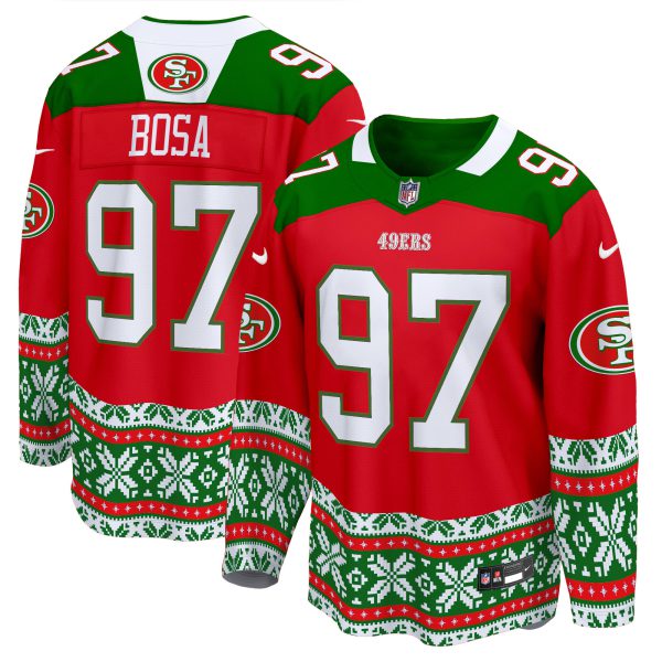 Men's 49ers 2024 Christmas Premier Breakaway Jersey - All Printed - Image 7
