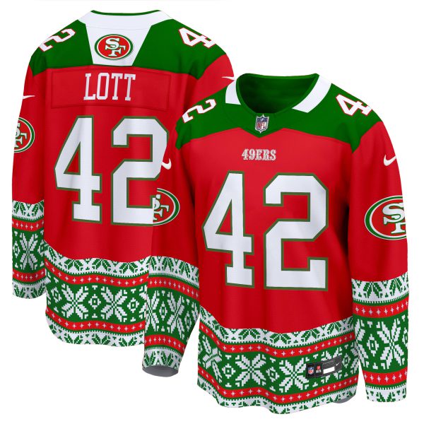 Men's 49ers 2024 Christmas Premier Breakaway Jersey - All Printed - Image 9